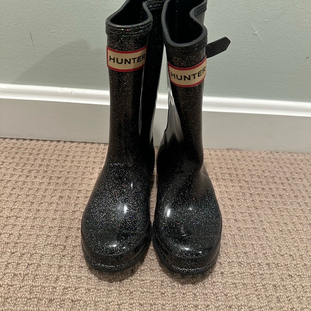 Hunter Rain Boots - Black Glitter/Sparkles
